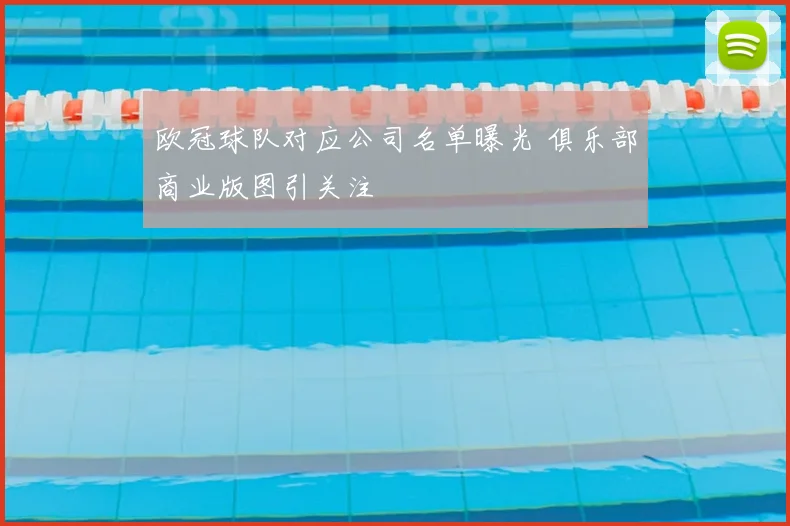 欧冠球队对应公司名单曝光 俱乐部商业版图引关注